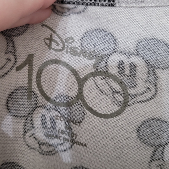 Disney 100 Size M(8-10) Mickey Mouse All Over Print Soft Pajama Top - Picture 4 of 9